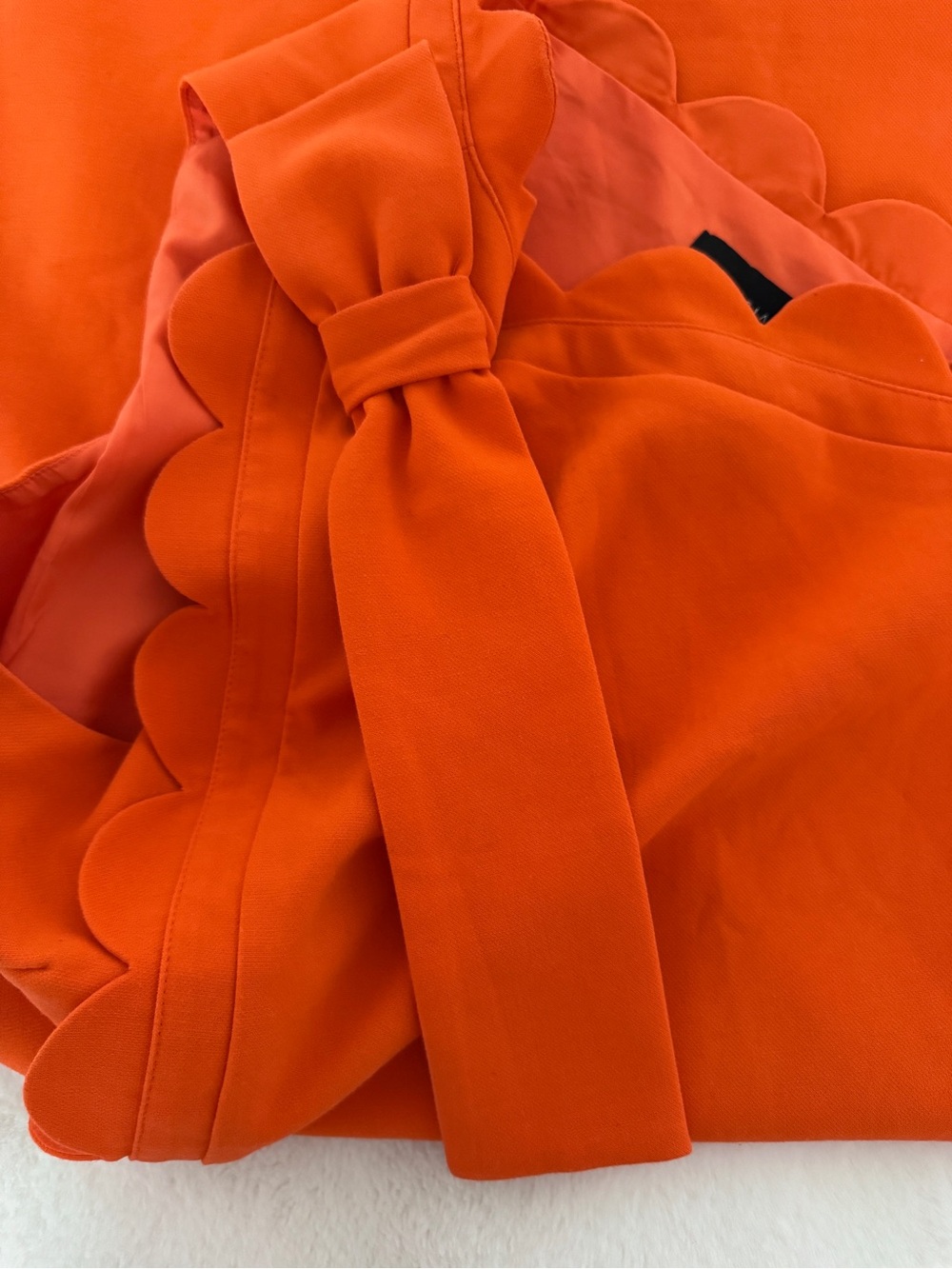 Victoria Beckham x Target Orange Bow One Shoulder Scallop Dress, Size 1X - EUC - Picture 6 of 10